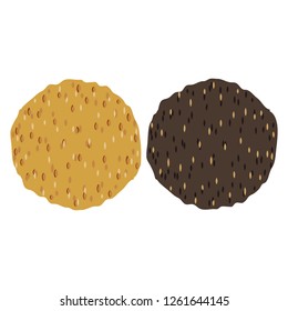 Sesame and rice cracker
