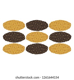 Sesame and rice cracker