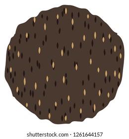 Sesame and rice cracker