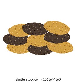 Sesame and rice cracker