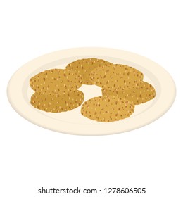 Sesame and rice cracker