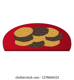 Sesame and rice cracker