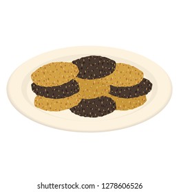 Sesame and rice cracker