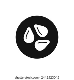 Sesame seeds black and white vector icon