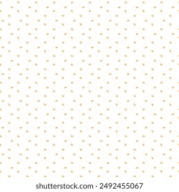 Sesame seeds seamless pattern. Pile of white sesame print. Polka dots texture. Vector graphic print on white background.