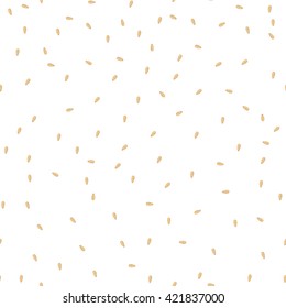 Sesame seeds seamless vector pattern. Packaging background design.