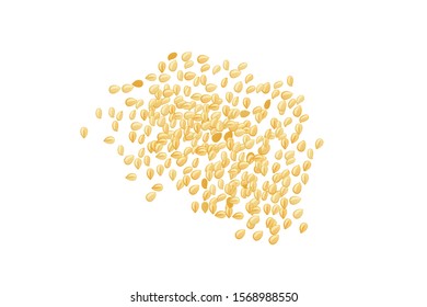 Sesame Seeds Spice Vector Illustration Isolated On White Background