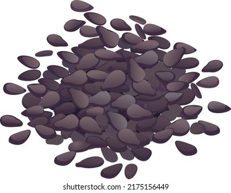 Sesame seeds is a vector illustration in a flat design isolated on a white background.