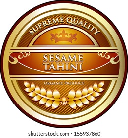Sesame Tahini Vintage Label