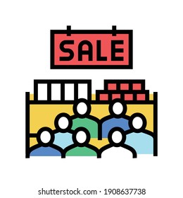 sesonal sale color icon vector. sesonal sale sign. isolated symbol illustration