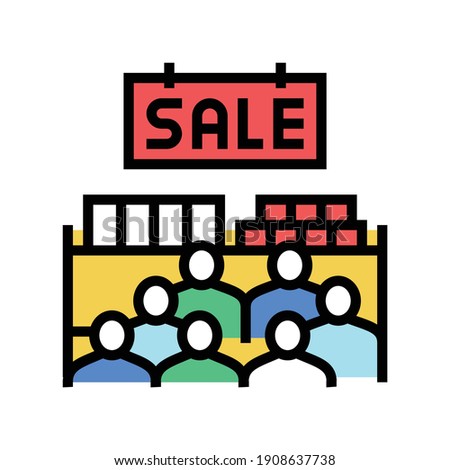 sesonal sale color icon vector. sesonal sale sign. isolated symbol illustration