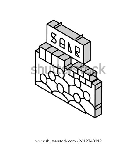 sesonal sale isometric icon vector. sesonal sale sign. isolated symbol illustration