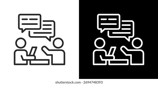 Conjunto de iconos de sesión. Diseño De Línea Limpia Con Versiones Claras Y Oscuras Para Un Uso Versátil.