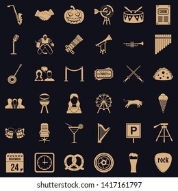 Session icons set. Simple set of 36 session vector icons for web for any design