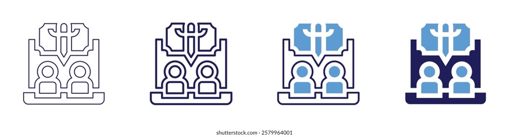 Session proposal icon in 4 different styles. Thin Line, Line, Bold Line, Duotone. Duotone style. Editable stroke.