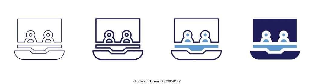 Session registration icon in 4 different styles. Thin Line, Line, Bold Line, Duotone. Duotone style. Editable stroke.