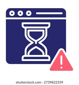 Session Time Icon Color Fill Style Vector Illustration
