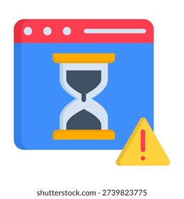 Session Time Icon Flat Style Vector Illustration