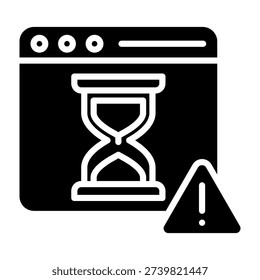 Session Time Icon Glyph Style Vector Illustration