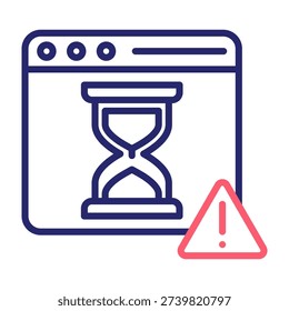 Session Time Icon Line Color Style Vector Illustration