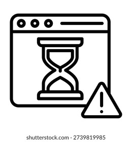Session Time Icon Line Style Vector Illustration