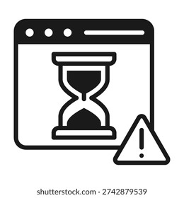 Session Time Icon Mixed Style Vector Illustration