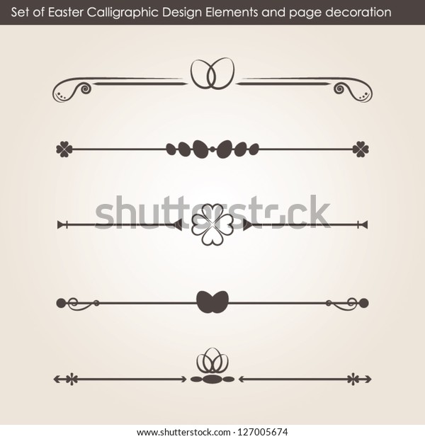 Set 1 of Easter Calligraphic Design Elements
and page decoration