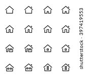 Set 1 of line icons representing house Vector Illustration. House and home simple symbols