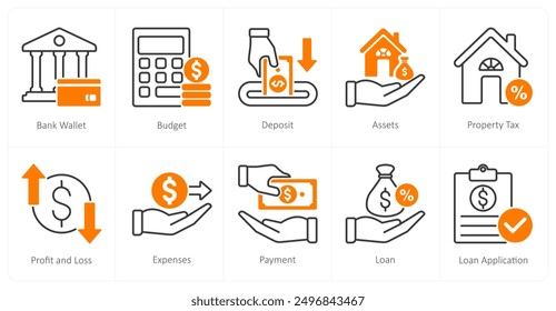 A set of 10 Accounting icons as bank wallet, budget, deposit