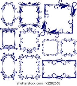 Set of 10 decorative frames