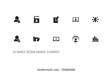 Set Of 10 Editable Network Icons. Includes Symbols Such As Transfer, Monitor, Skill And More. Can Be Used For Web, Mobile, UI And Infographic Design.