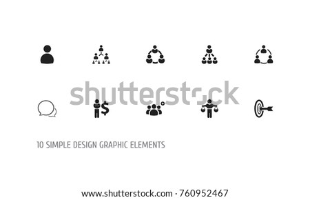Set Of 10 Editable Team Icons. Includes Symbols Such As Partnership, Finding Solution, Conversation And More. Can Be Used For Web, Mobile, UI And Infographic Design.