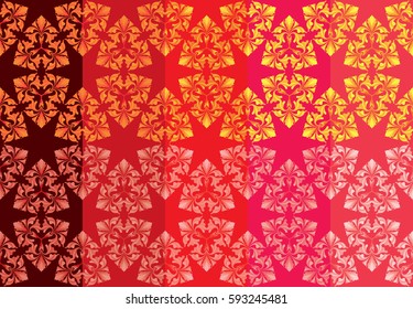 set of 10 hexagonal seamless floral patterns