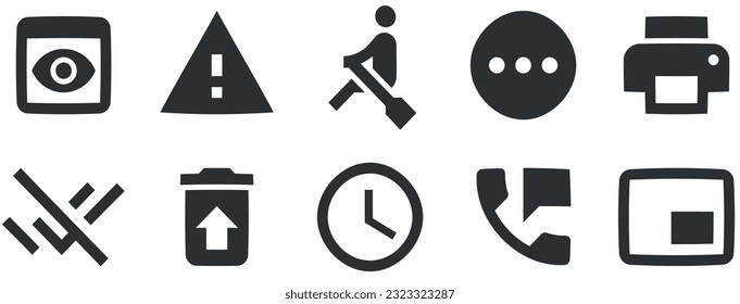 Set of 10 icons Actions. Vector illustration of thin line icons. Set Quality icon. for mobile and web. Big UI icon set. UX UI