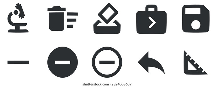 Conjunto de 10 iconos Dispositivo. Iconos modernos de línea delgada. tendencia moderna en el estilo. Conjunto de iconos lineales. Gran conjunto de iconos de la interfaz de usuario. Ilustración del vector