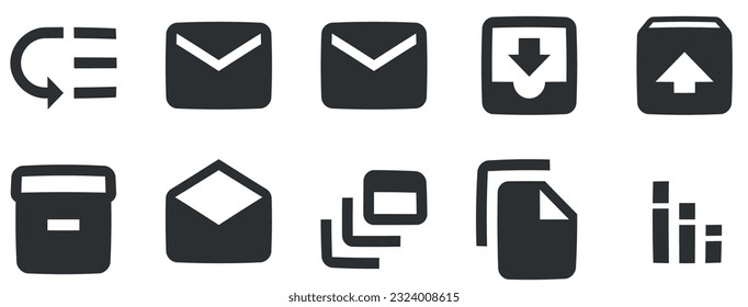 Set of 10 icons Device. A set vector icons. Set Quality icon. for mobile and web. Big UI icon set. UI and UX