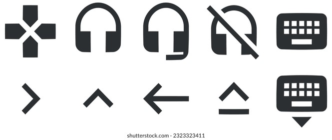 Set of 10 icons Hardware Modern thin line icons. Set Quality icon. Linear icons set. Big UI icon set. UI and UX
