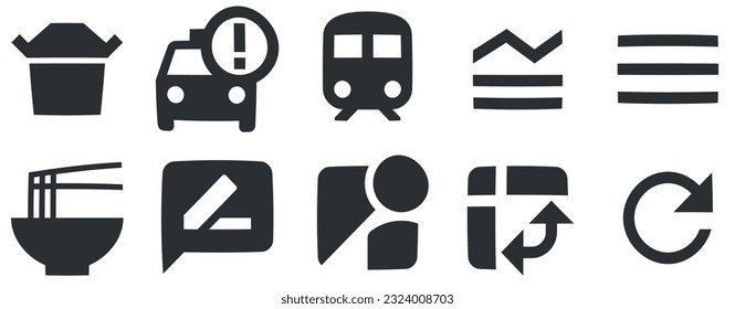 Set of 10 icons Maps. Creative business solutions icon set. Set Quality icon. for mobile and web. Thin filled icons pack. UI and UX