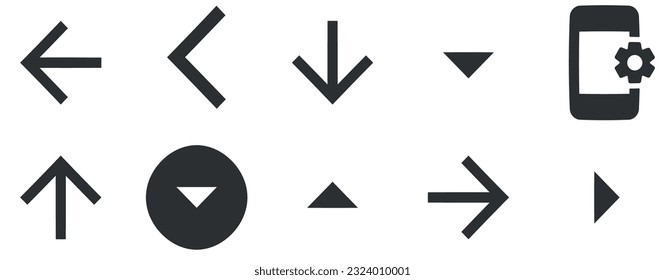 Set of 10 icons Maps. Creative business solutions icon set. Set Quality icon. Linear symbols set. Big UI icon in a flat design. UI and UX