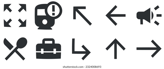 Set of 10 icons Maps. Vector collection thin line Web icon. Outline isolated signs. Linear icons set. Thin filled icons pack. UI and UX