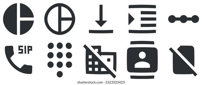Conjunto de 10 iconos Editor de texto. Icono Web de línea delgada de colección de vectores. Contorno a signos aislados. Conjunto de iconos lineales. Gran conjunto de iconos de la interfaz de usuario. Ilustración del vector