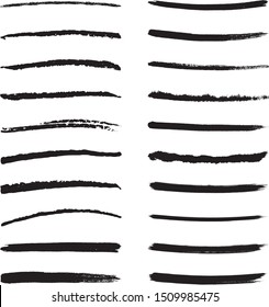 Set of 10 pieces grunge texture frame. Vector brush stroke. Abstract isolated stock vector template