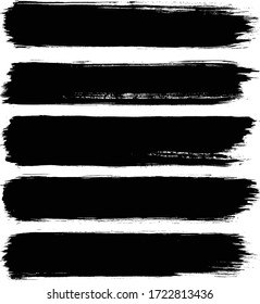 Set of 10 pieces grunge texture frame. Vector brush stroke. Abstract isolated stock vector template.Vector illustration.