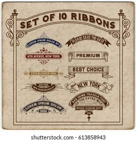 Set of 10 Ribbons