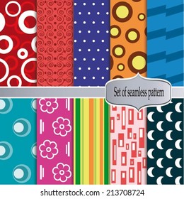 set of 10 seamless pattern (vector illustration)