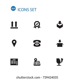 Set Of 10 Systematization Icons Set.Collection Of Package, Award, Bill And Other Elements.