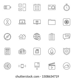 Set 10 of UI and UX icon in modern thin line style. High quality outline interface symbols for website design and mobile apps. Simple user interface linear sign isolated on white background.