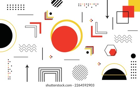 Set of 100 geometric shapes. Memphis design, retro element for web, vintage, advertising, commercial banner, poster, flyer, billboard, sale. Trendy collection of halftone vector geometric shapes.