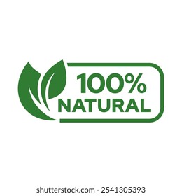 Set 100% Natural and organic Product Vector Icon Circle Sign. Healthy Food Emblem. Organic food Badge.