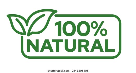 Set 100% Natural and organic Product Vector Icon Circle Sign. Healthy Food Emblem. Organic food Badge.